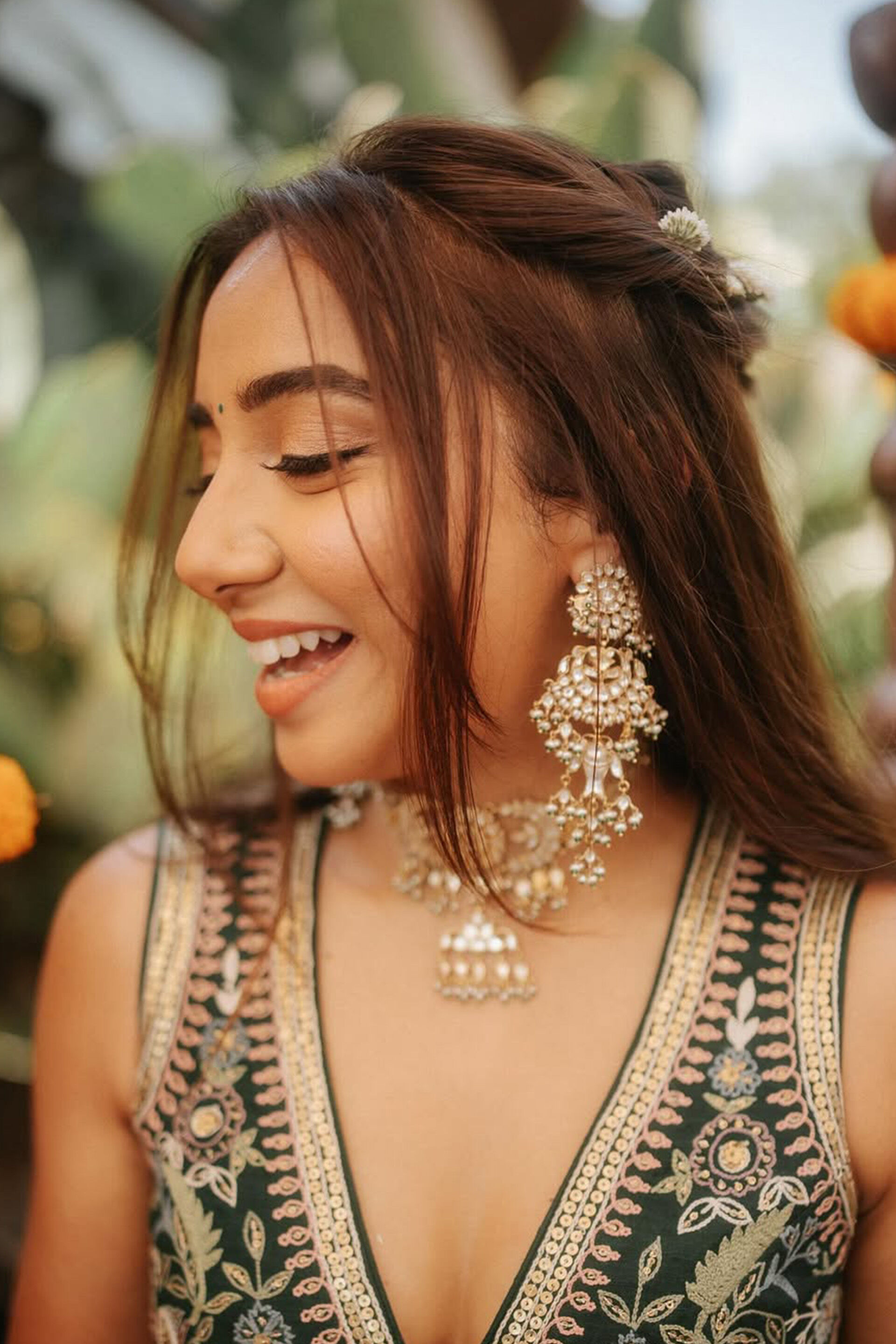 Flora Forest SEWA Hand-embroidered Skirt Set - Green, , image 6